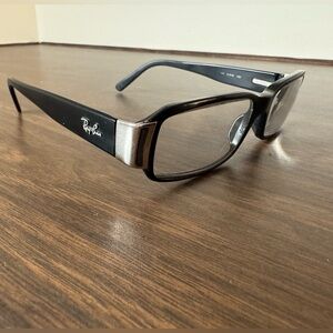 Ray-Ban RX Black Eyeglass Frames Italy Rectangular Optical Glasses 51□16 135